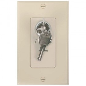Lowell KL100-DI Keylock Series 100W Volume Control with Key Switch - Ivory (Discontinued)