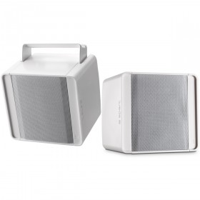 Apart Audio KUBO5 5.25" Compact Design 8 Ohm Full Range Cabinet Loudspeakers - White (Pair)