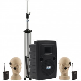 Anchor Audio LIB-BPDUAL Liberty Platinum Dual Basic PA Package with 2 Headband Microphones (Discontinued)