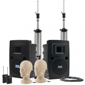 Anchor Audio LIB-DPDUAL Liberty Platinum Dual Deluxe PA Package with 2 Ear Worn Microphones (Discontinued)