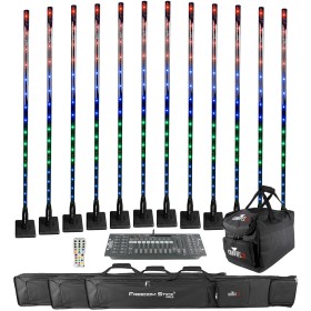 CHAUVET DJ Wireless Lighting System with 12 Freedom Sticks and Obey 40 D-Fi Wireless DMX Controller (Discontinued)