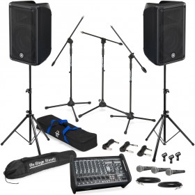 Live Sound System Package with 2 Yamaha CBR10 Speakers and Yorkville M810-2 Powered Mixer Amplifier