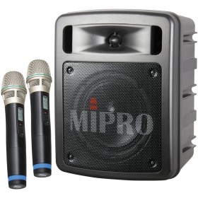 MIPRO MA-303DB/ACT-32H2 Portable 60W Dual Channel Bluetooth Wireless PA System with Two Handheld Wireless Microphones (Discontinued)