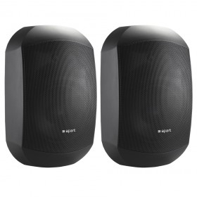 Apart Audio MASK4C 4.25" 2-Way 8 Ohm Indoor Outdoor Surface Mount Speakers - Black (Pair)