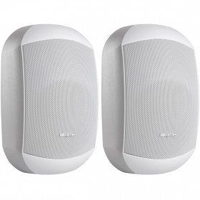 Apart Audio MASK6C 6.5" 2-Way 8 Ohm Indoor Outdoor Surface Mount Speakers - White (Pair)