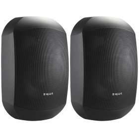Apart Audio MASK6CT 6.5" 2-Way 70V/100V Indoor Outdoor Surface Mount Speakers - Black (Pair)