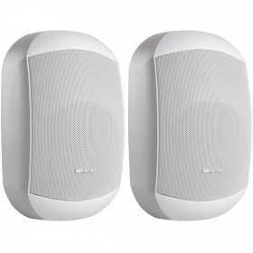 Apart Audio MASK6C 6.5" 2-Way 8 Ohm Indoor Outdoor Surface Mount Speakers - White (Pair)