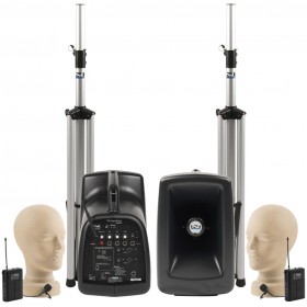 Anchor Audio MEGA-DPDUAL-AIR Deluxe AIR Package Dual with Wireless Speakers and 2 Wireless Lapel Microphones (Discontinued)