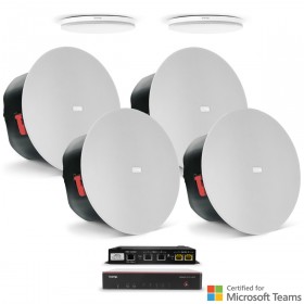 Biamp MRB-L-SCX400-C Large Meeting Room Bundle with Devio SCX 400 and White Ceiling Microphones