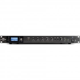Pure Resonance Audio RMA240BT 5-Channel 240W Commercial Rack Mount Mixer Amplifier with Bluetooth 4 Ohm/70V