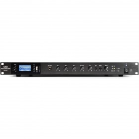 Pure Resonance Audio RMA350BT 5-Channel 350W Commercial Rack Mount Mixer Amplifier with Bluetooth 4 Ohm/70V