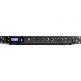 Pure Resonance Audio RMA500BT 5-Channel 500W Commercial Rack Mount Mixer Amplifier with Bluetooth 4 Ohm/70V