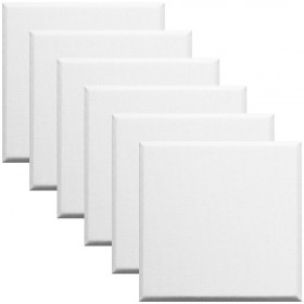 Primacoustic Broadway 2" x 24" x 24" Thick Broadband Acoustic Panel, Beveled Edge - Paintable White (6-Pack)