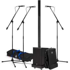 Portable PA Sound System with Yamaha STAGEPAS 1K Portable Bluetooth PA System and 3 UC1S Ultra-Clear Dynamic Vocal Microphones