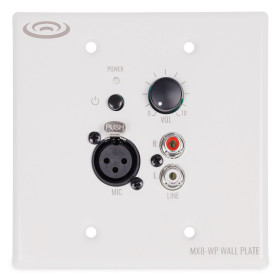 Pure Resonance Audio MX8-WP 2-Input Wall Plate with Volume Control for MX84 Zone Mixer