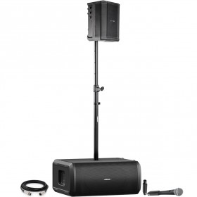 Bose S1 Pro Multi-Position All-In-One Bluetooth Portable PA System with Sub2 Bass Module Powered Subwoofer and Plug-On Wireless Microphone Package (Discontinued Components)