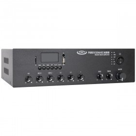 Pure Resonance Audio MA60BT 7-Channel 60W Commercial Mixer Amplifier with Bluetooth 70V 100V 4 or 8 Ohm Outputs