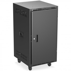 Atlas Sound RX21-25SFD 25" Deep 21 RU Mobile Equipment Rack with Casters, Side Handles and Solid Doors Atlas Sound RX21-25SFD 25" Deep 21 RU Mobile Equipment Rack with Casters, Side Handles and Solid Doors