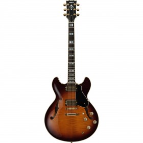 Yamaha SA2200 Semi Hollow Series Classic Double Cutaway Semi-Acoustic Guitar - Brown Sunburst