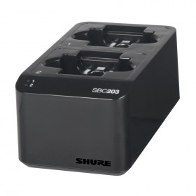 Shure SBC203 Dual Docking Recharging Station for SLX-D Transmitters and SB903 Lithium-Ion Battery