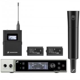 Sennheiser EW-DX SK / SKM-S Base Set Dual Digital Wireless Microphone System with Bodypack and Handheld Transmitter - No Mics