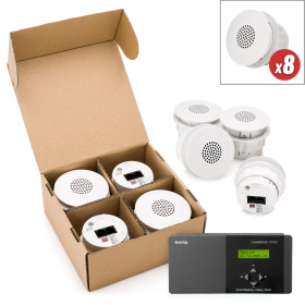 Small Office Sound Masking System with Cambridge Sound Management In-Ceiling Qt Emitters and White Noise Generator for up to 1000SF
