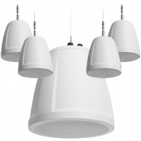 QSC AcousticDesign Series AD-P.SAT Pendant Mount Satellite Speaker System with Subwoofer - White