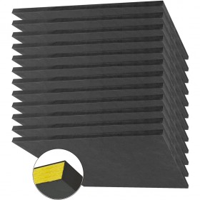 Primacoustic StratoTile 24x24 T-Bar Acoustic Panels 24" x 24" Trim Edge - Black (12-Pack) (Discontinued)