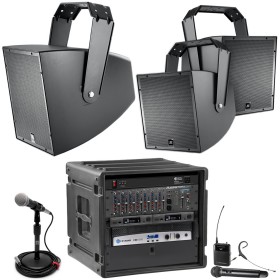JBL Outdoor Stadium Speaker System with 3 All-Weather Loudspeakers, Bluetooth Mixer and Microphones