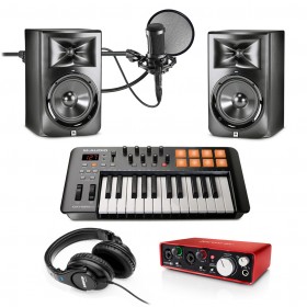 Home Studio Recording Package with 2 JBL LSR305 Monitors and Focusrite Scarlett 2i2 USB Audio Interface (Discontinued)