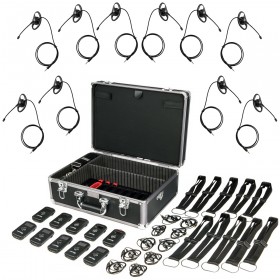 Listen Tech 10 Person ListenTALK Wireless Tour Guide Radio System for Quiet Environments