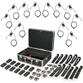 Listen Tech 12 Person ListenTALK Wireless Tour Guide Radio System for Quiet Environments