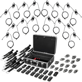 Listen Tech 16 Person ListenTALK Wireless Tour Guide Radio System for Quiet Environments