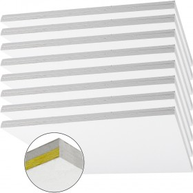 Primacoustic ThunderTile 24x24 Paintable T-Bar Acoustic Panels 24" x 24" Reveal Edge - White (8-Pack)