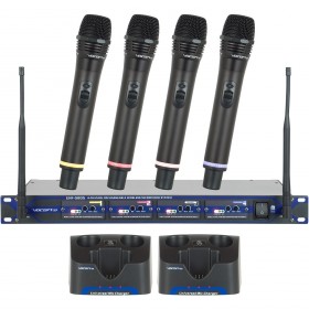 VocoPro UHF-5805 Professional Rechargeable 4-Channel UHF Wireless Handheld Microphone System (Discontinued)