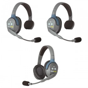 Eartec UL321 UltraLITE 3 Person Wireless Headset System with Case (2 Singles, 1 Double)