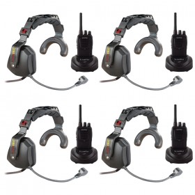 Eartec Scrambler 4-User SC-1000 2-Way Radio System with Ultra Single Inline PTT Headsets (Discontinued)