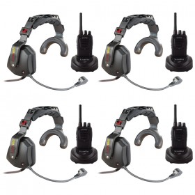 Eartec Scrambler 4-User SC-1000 2-Way Radio System with Ultra Single Shell Mount PTT Headsets (Discontinued)