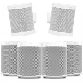 Wireless Office Speaker System with 6 Sonos ONE Compact Smart Speakers with WiFi Music Streaming (Discontinued)