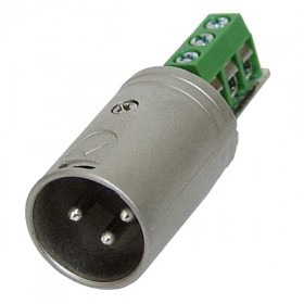 Rolls XLM113 Connector Male XLR to Screw Terminal Plugs for Installation, 3 Connecting Wires