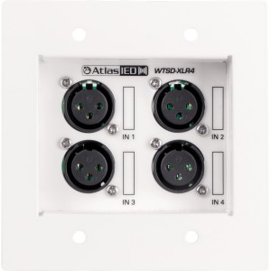 Atlas Sound WTSD-XLR4 4-Input XLR Wall Plate for WTSD-MIX41K
