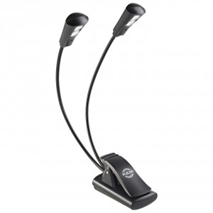 K&M 12244 Dual-Headed Music Stand LED FlexLight