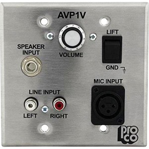 ProCo AVP1VSTS Audio Visual Passive Interface Wall Plate with Volume Control