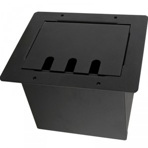 ProCo Pocket8 8" Floor Box with 3 Cable Holes and Traditional Lid