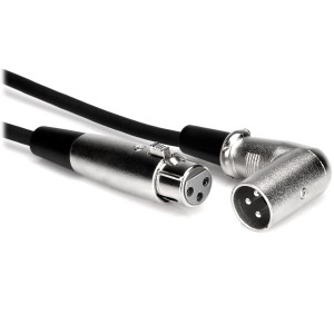 Hosa XRR-105 XLR3F to Right-Angle XLR3M Balanced Interconnect Cable - 5ft