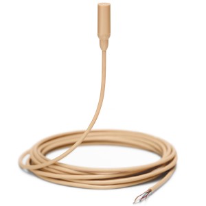 Shure TL48 TwinPlex Omnidirectional Subminiature Lavalier Microphone with Bare Wire and Accessories - Tan