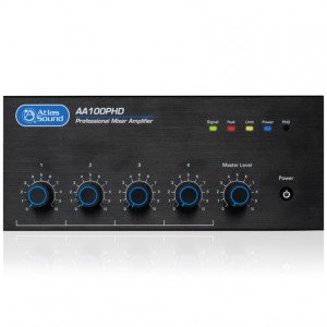 Atlas Sound AA100PHD 4-Input 100W Mixer Amplifier with Automatic System Test (PHD)
