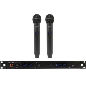 Audix AP62 OM5 Wireless Microphone System with R62 2-Channel True Diversity Receiver and 2 H60/OM5 Handheld Transmitters