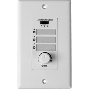 AtlasIED WPD-MIX42RT 10k Pot Wall Plate Remote Input Selector and Volume Control