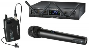 Audio-Technica ATW-1312/L System 10 PRO Rack-Mount Digital Dual Wireless System with Lavalier and Handheld Microphones